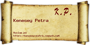 Kenesey Petra névjegykártya