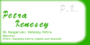 petra kenesey business card